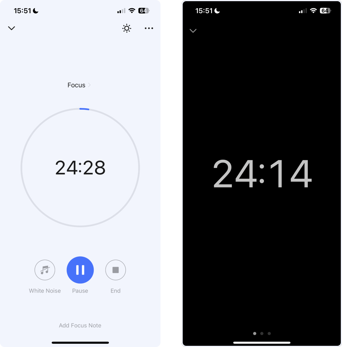 Swipe left to switch to the "Page Flip Clock" style.